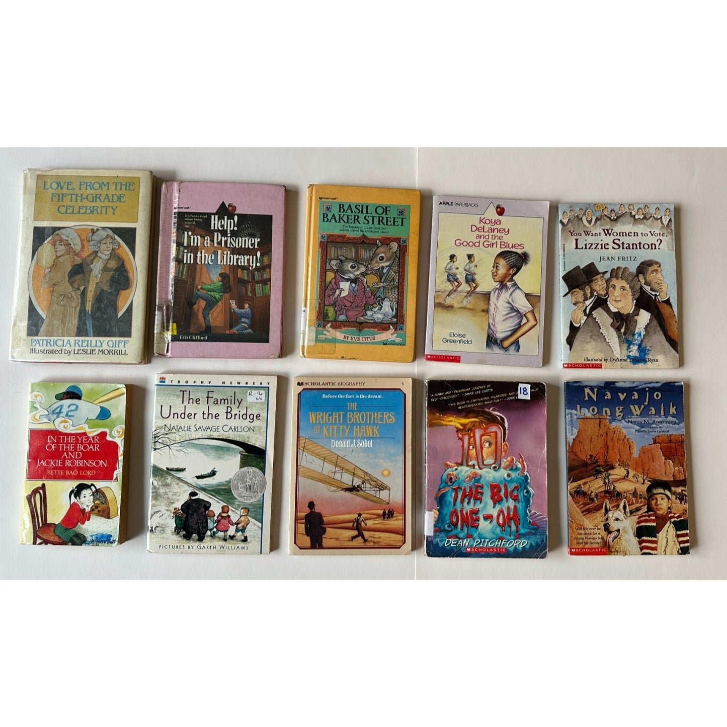 10 Book Lot Vintage Children’s Chapter Books 3rd-5th Grade