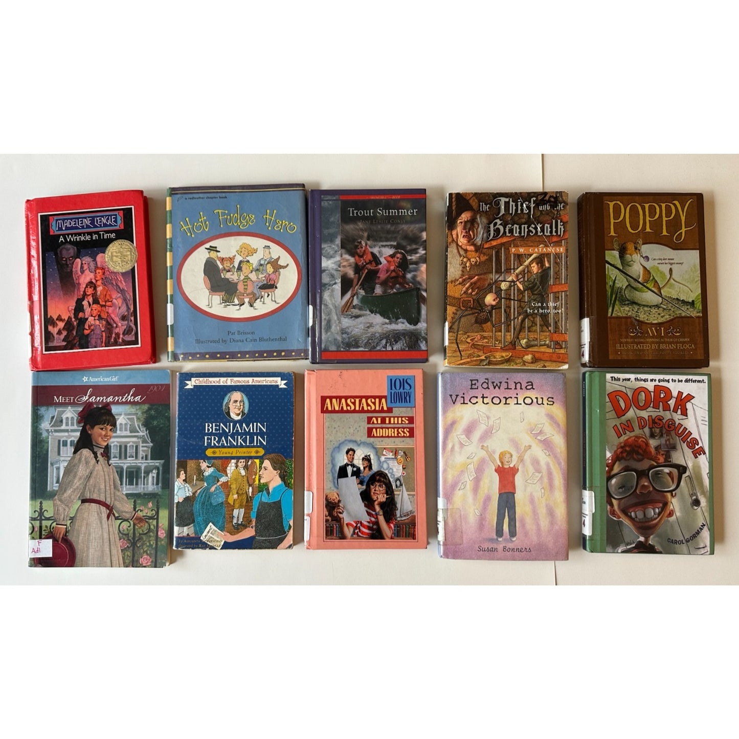 Lot of 10 Chapter Books A- Fourth Grade - Classroom or Homeschool Library
