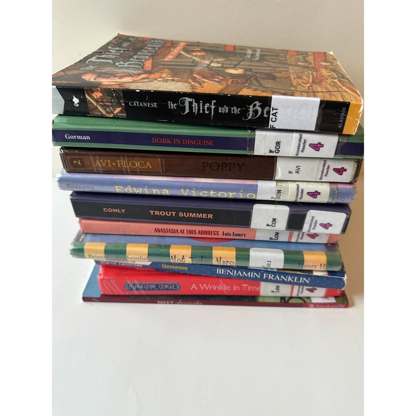 Lot of 10 Chapter Books A- Fourth Grade - Classroom or Homeschool Library